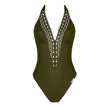 Badpak met diep decolleté