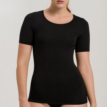 Hanro Soft Touch shirt met korte mouw 071258 black
