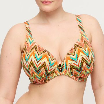 Voorgevormde bikini top met diep decolleté