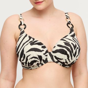 Voorgevormde bikini top met diep decolleté