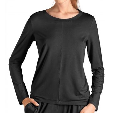 Hanro Yoga shirt met lange mouw 077996 black