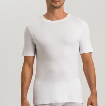 Hanro Sea Island Cotton Shirt met korte mouw 073174