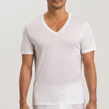 Hanro Cotton Sporty shirt met korte mouw 073510 white