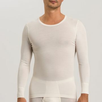 Hanro Woolen Silk Shirt met lange mouw 073402 cygne