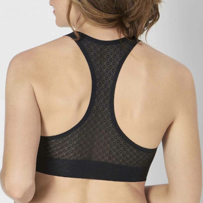 Sloggi Women ZERO Feel Lace 2.0 Top, bralette, zwart