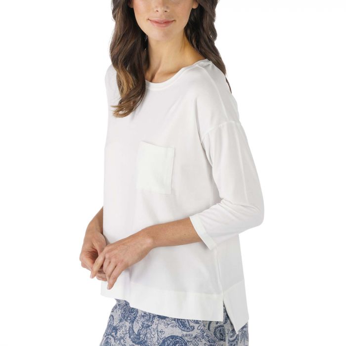 Mey Dames Nachtmode Demi Shirt met driekwart mouw 16806 bij ChillyHilversum